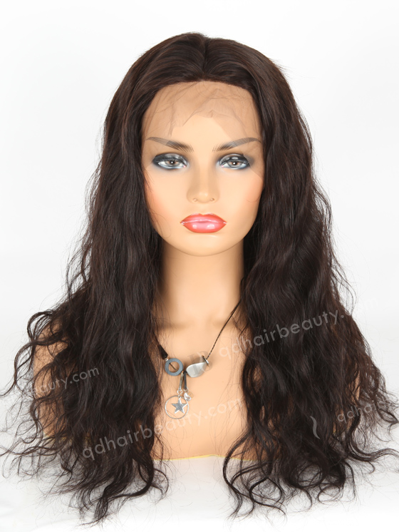 In Stock Indian Remy Hair 20" Natural Wave Natural Color 360 Lace Wig 360LW-01017